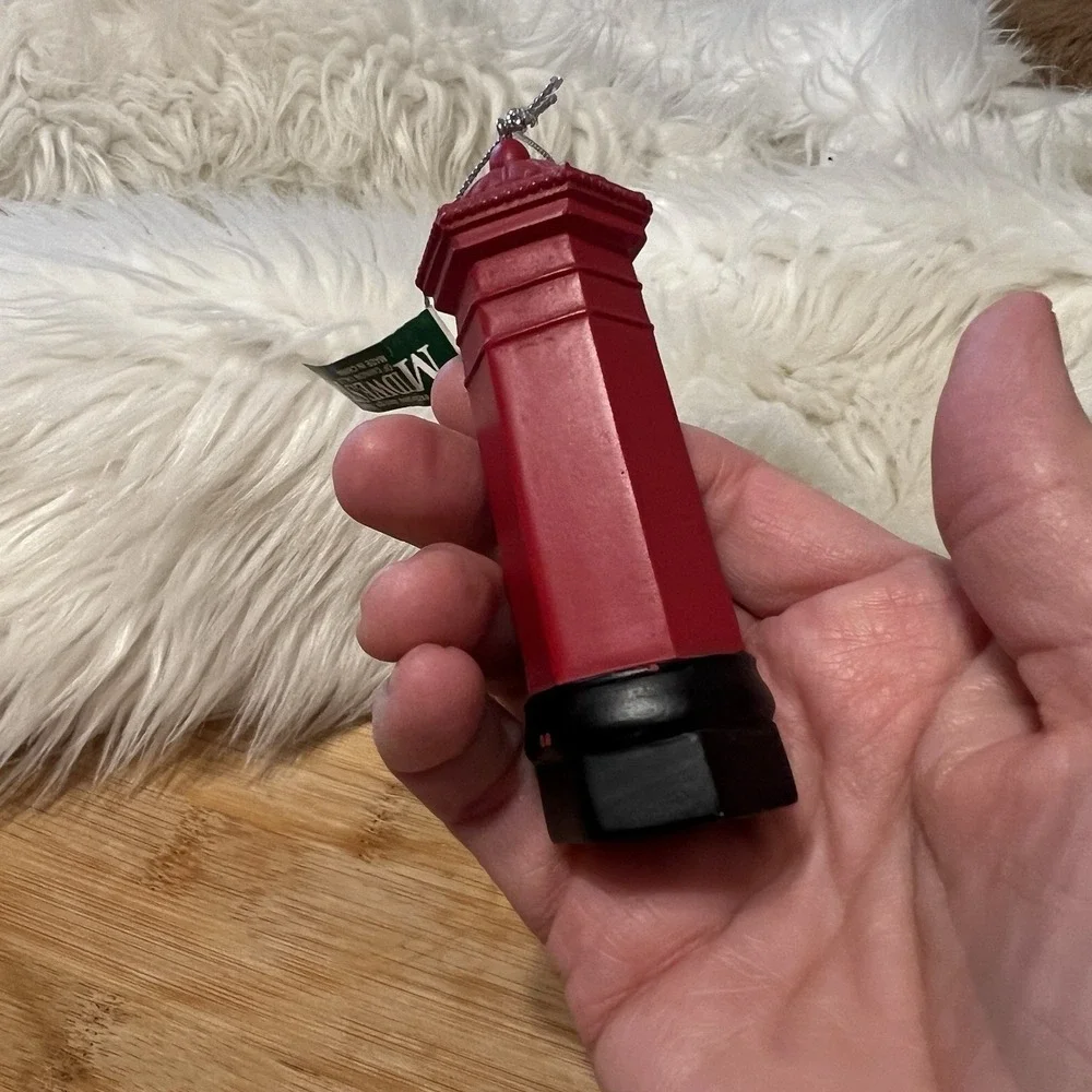 Midwest of Cannon Falls English Postal Box Red Christmas‎ Ornament 3.5